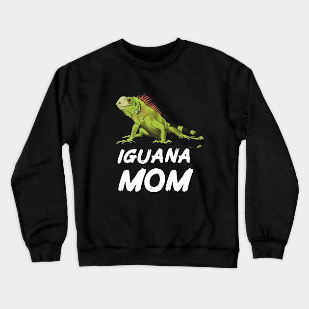 Iguana Mom for Iguana Lovers, White Crewneck Sweatshirt by Mochi Merch